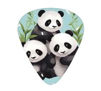 Cute Pandas Print Guitar Picks Personalized Novelty Guitar Plectrums For Electric Guitar Acoustic Guitar 12 Pack