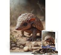 Cute Pangolin Armadillo Jigsaw Puzzle 1000 Piece for Adults Tension Relief FreeTime Game Playful Challenge (38x52cm)
