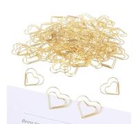 Cute Paper Clips,100 Piece Decorative Paper Clamps,Heart Shape Small Metal for Sorting Scrapbooking Document Note Crafts Cards Home Office School