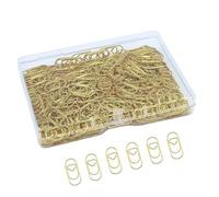 Cute Paper Clips, 100 Pieces Gold Mini Heart Planner Binder Clips, Decorative Metal Clasps, Small Love Shape, Office Stationery Organiser, Durable, Smooth Surface, Creative Ba