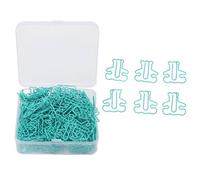 Cute Paper Clips, 160PCS Little Bear Bookmarks Clips Blue Animal Shaped Document Organization Bookmarks Planner for File Classification