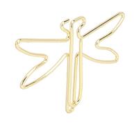 Cute Paper Clips,20Pcs Paper Clips, Dragonfly Shaping Large Cute Jumbo Wide Paperclips Non Skid Metal Office Supplies Plating Gold
