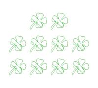 Cute Paper Ties,10 Pieces | 4 Leaf Bookmark Shaped Non-Slip Fasteners with Storage for School Classroom Creative Activities and Teachers