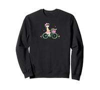 Cute Paris Bicycle Girl Eiffel Tower Aesthetic Minimal Style Sweatshirt