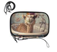 cute passport holder for travel Funny Camel Retro Bathtub
