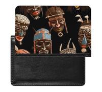 Cute Passport Holder for Travel,Personalized Multi-Functional Passport Cover with Card Slots,Slim African Ritual Ethnic Tribal Printed Passport Wallet for Women Men