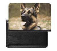 Cute Passport Holder for Travel,Personalized Multi-Functional Passport Cover with Card Slots,Slim Animal German Shepherd Printed Passport Wallet for Women Men