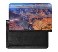 Cute Passport Holder for Travel,Personalized Multi-Functional Passport Cover with Card Slots,Slim Beauty Grand Canyon Printed Passport Wallet for Women Men