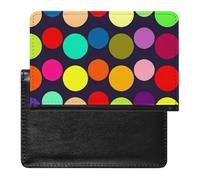 Cute Passport Holder for Travel,Personalized Multi-Functional Passport Cover with Card Slots,Slim Beautiful Polka Dot Printed Passport Wallet for Women Men