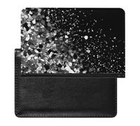 Cute Passport Holder for Travel,Personalized Multi-Functional Passport Cover with Card Slots,Slim Black White Glitter Printed Passport Wallet for Women Men