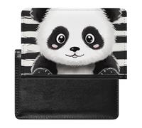 Cute Passport Holder for Travel,Personalized Multi-Functional Passport Cover with Card Slots,Slim Black And White Panda Printed Passport Wallet for Women Men