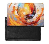 Cute Passport Holder for Travel,Personalized Multi-Functional Passport Cover with Card Slots,Slim Brightly Colored Spheres Printed Passport Wallet for Women Men