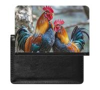 Cute Passport Holder for Travel,Personalized Multi-Functional Passport Cover with Card Slots,Slim Chicken Under The Tree Printed Passport Wallet for Women Men