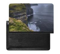 Cute Passport Holder for Travel,Personalized Multi-Functional Passport Cover with Card Slots,Slim County Clare The Cliffs Printed Passport Wallet for Women Men