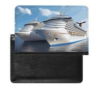 Cute Passport Holder for Travel,Personalized Multi-Functional Passport Cover with Card Slots,Slim Cruise Ship Printed Passport Wallet for Women Men