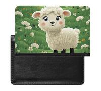 Cute Passport Holder for Travel,Personalized Multi-Functional Passport Cover with Card Slots,Slim Cute Cartoon Sheep Printed Passport Wallet for Women Men