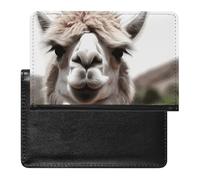 Cute Passport Holder for Travel,Personalized Multi-Functional Passport Cover with Card Slots,Slim Funny Alpaca Llama Printed Passport Wallet for Women Men