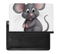 Cute Passport Holder for Travel,Personalized Multi-Functional Passport Cover with Card Slots,Slim Grey Animals Printed Passport Wallet for Women Men
