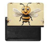 Cute Passport Holder for Travel,Personalized Multi-Functional Passport Cover with Card Slots,Slim Honey Bee Printed Passport Wallet for Women Men