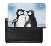 Cute Passport Holder for Travel,Personalized Multi-Functional Passport Cover with Card Slots,Slim I Love Penguins Printed Passport Wallet for Women Men