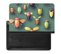 Cute Passport Holder for Travel,Personalized Multi-Functional Passport Cover with Card Slots,Slim Insect Atlas Printed Passport Wallet for Women Men