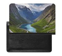 Cute Passport Holder for Travel,Personalized Multi-Functional Passport Cover with Card Slots,Slim Norwegian Fjords Printed Passport Wallet for Women Men
