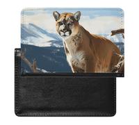 Cute Passport Holder for Travel,Personalized Multi-Functional Passport Cover with Card Slots,Slim Panther Mountain Lion Printed Passport Wallet for Women Men
