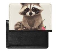 Cute Passport Holder for Travel,Personalized Multi-Functional Passport Cover with Card Slots,Slim Raccoon Printed Passport Wallet for Women Men
