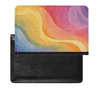 Cute Passport Holder for Travel,Personalized Multi-Functional Passport Cover with Card Slots,Slim Rainbow Printed Passport Wallet for Women Men