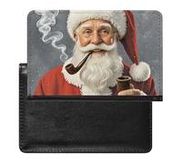 Cute Passport Holder for Travel,Personalized Multi-Functional Passport Cover with Card Slots,Slim Santa Claus Printed Passport Wallet for Women Men