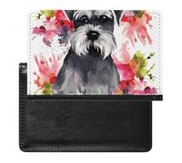 Cute Passport Holder for Travel,Personalized Multi-Functional Passport Cover with Card Slots,Slim Schnauzer Printed Passport Wallet for Women Men