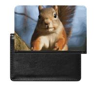 Cute Passport Holder for Travel,Personalized Multi-Functional Passport Cover with Card Slots,Slim Squirrel Funny Animal Printed Passport Wallet for Women Men
