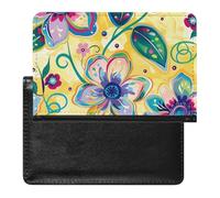 Cute Passport Holder for Travel,Personalized Multi-Functional Passport Cover with Card Slots,Slim With Green Circle Printed Passport Wallet for Women Men