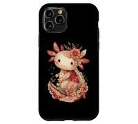 Cute Pastel Axolotl With Vintage Floral Crown Case for iPhone 11 Pro