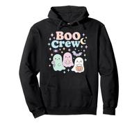 Cute Pastel Boo Crew Halloween Groovy Ghosts Candy Pumpkin Pullover Hoodie