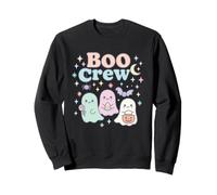 Cute Pastel Boo Crew Halloween Groovy Ghosts Candy Pumpkin Sweatshirt