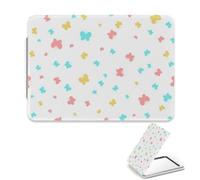 Cute Pastel Butterfly Make Up Mirror, 1X/2X Rectangular Travel Makeup Mirror, Pu Leather Portable Must Haves Handheld Mirrors, Travel Essentials Small Mirrors, Gadgets for Women, Teenage Girls Gifts