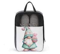 Cute Pastel Gnome Holding A Cupcake Shoe Bag for Travel Daily Use Anti-dust Storage Carrier Golf Shoe Pouch