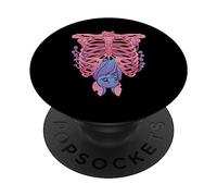 Cute Pastel Goth Bat in Thorax Rips Bat Pastel Goth PopSockets Swappable PopGrip