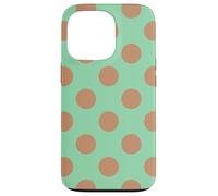 Cute Pastel Green and Brown Polka Dot Aesthetic Pattern Case for iPhone 13 Pro