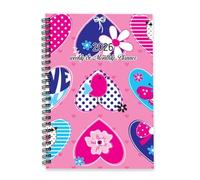 Cute Pastel Hearts and Flowers 2026 Journal Diary A5 To Do List Notebook Personal Diary 2026 for Women Notebook for Exercise Week To View Monthly Year Planner with Dotted Line Note Page Slim