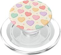 Cute Pastel Hearts Colorful Coquette Valentine Pattern PopSockets PopGrip for MagSafe
