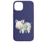 Cute Pastel Pig Cottagecore Floral Farm Art Case for iPhone 13