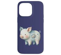 Cute Pastel Pig Cottagecore Floral Farm Art Case for iPhone 14 Pro Max