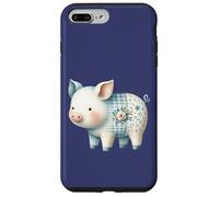Cute Pastel Pig Cottagecore Floral Farm Art Case for iPhone 7 Plus/8 Plus