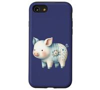 Cute Pastel Pig Cottagecore Floral Farm Art Case for iPhone SE (2020) / 7/8
