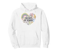 Cute Pastel School Supplies Heart Frame - Kawaii Doodle Art Pullover Hoodie