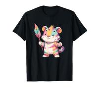 Cute Pastel Tiger with Colorful Feather Pride T-Shirt