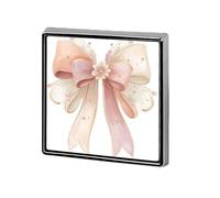 Cute Pastel Watercolor Ribbon Bow Soft Pink Unisex Brooches & Pins Square Lightweight Lapel Badge Jewelry for Clothing Shawl Hat