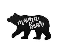 Cute-Patch 3.5'' Mothers Day Patch, Mama Bear Embroidered Iron on Applique Emblem